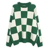 Men's Sweaters Clothing Red Round Collar Knit Sweater Male Long Christmas Pullovers Plaid Crewneck Sweat-shirt Fashion 2023 Tops A X T V