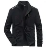 Jaquetas masculinas inverno softshell jaqueta de lã térmica ao ar livre casaco esportivo homem quente zíper até casacos masculino 5xl