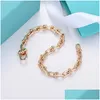 Charm Bracelets 18K Gold Double Bracelet For Women Fashion Luxury Esigner Ol Style Bangle Party Wedding Jewelry Drop Delivery Otrjz