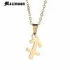 Hanger Kettingen Maxmoon Top Kwaliteit Zodiac Sieraden Boogschutter Hangers Rvs Ketting Voor Mannen Women270D