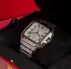 Carter2023 Santos de Luxo relógios femininos logotipo da marca de designer com caixa de alta qualidade superaa_luxury relógio masculino relógio de luxo congelado relógio moissanite