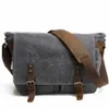 Worki na ciało fasion kleszcz wosk płótno mężczyźni sulder torba Messenger Men Crossbody Bag Vintage Mężczyzna prosta worka na zawieszenie na swobodne boycatlin_fashion_bags