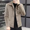 Misturas de lã masculina linha divisória design jaqueta lapela outwear topo masculino mistura trench coat abrigo largo hombre inverno cor sólida 231017