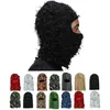 Beanie/Skull Caps Unisex Full Face Cover Ski Mask Hat Winter Warm Army Tactical Cs Knit Balaclava Cap Outdoor Men Women Windproof Knit Caps 231017