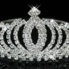 Haarspeldjes GETNOIVAS Fonkelende Strass Kroon Vrouwen Zilver Kleur Tiara Luxe Handgemaakte Hoofdband Bruid Bruiloft Jewelr210b