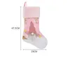 Kerst Versieren Ornament Sokken Snoep Zakken Thuis Feestdecoratie Roze Met Lamp Kerstboom Hanger Luminescentie Rudolph Gift Bag Festival