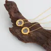 Ожерелья с подвесками из нержавеющей стали, круглые полые цветные циркониевые ожерелья, винтажное нержавеющее металлическое креативное ювелирное изделие, подарки