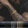 3mm-11mm Herren 14K vergoldetes Armband Damen Kubanische Gliederketten Edelstahl Bordstein Silber Schwarz Farbe Handgelenk Armbänder272s