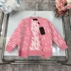 brand designer kids cardigan lovely pink baby V-neck sweater Spring products Size 100-150 CM fashion Full print of letters Knitted Jacket Aug30