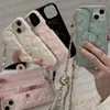 Frauen Crossbody Leder Handyhülle Designer iPhone Hülle für iPhone 15 Pro Max Hüllen Apple 14 Pro Max 13 12 11 Handyhüllen Brieftasche Kartenhalter Abdeckung Schulter Lanyard