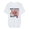 23SS Zadig VoltaireトップデザイナーファッションコットンTシャツニューザディグ舌キスケーキホワイトインクデジタル印刷ホットダイヤモンドルーズ女性半袖ビーチティー