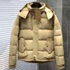 Doudoune Burberry Burberries Winter Men Black and Beige down jacket British Style Parka Thickened Warm Short Hooded Business Leisure Coats