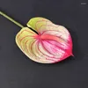 Decorative Flowers 60CM Artificial Red Palm Leaf Home Living Room Ornament Decoration Green Plant Flower Arrangement With Leaves