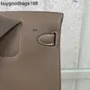 Designer -Taschen Umhängetasche HAC Eine dos maßgeschneiderte Familie reines handgefertigtes Wachsfaden nähen Deutsche Togo Elephant Grey Silber Schnalle Crossbody Have Lo LO