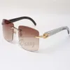 Ganze rahmenlose Sonnenbrille 3524012 Natural Mix Ox Horn Herren- und Damen-Sonnenbrille Brillengröße 56-18-140m2359