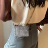 Cross Body Bags Trend Mini Rinestone Square Bag Metal Double Cain Soulder Bag Sparking Party Bag Diamond Coin Pursestylishyslbags