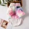 Abbigliamento per cani Abbigliamento per animali Autunno Inverno Cappotto in peluche Maglione con stampa leopardata Colori colorati Giacca per piccoli gatti Pelliccia Bulldog Carlino Barboncino 231017