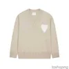 Moda amisweater w Paris Sweter męskie designerskie koszule Koszule z długim rękawem francuskie haft haftowy wzór serca okrągły szyjka mężczyźni kobiety am s-xloble