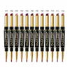 Lippenstift, doppelseitig, matt, langanhaltend, wasserdicht, Lippenstifte, Markenlippen-Make-up, Kosmetik, dunkelrote Lippen, Liner, Bleistift, TSLM1 231102