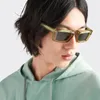 Sunglasses YOOSKE Fashion Square Alien Y2K Women Sun Glasses Trendy Cool Anti -ultraviolet Sunglass Men Thick Eyebrow Eyewear