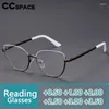 Okulary przeciwsłoneczne R45969 Trend Metal Reading okulary Lady Cat Eye Optyczne przejście Presbyopic Eye Eye Universal Retro Recepts Frame Rame