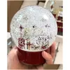 Juldekorationer 2023 Edition C Classics Red Snow Globe med per flaska inuti Crystal Ball för speciell födelsedagsnyhet VIP GI DHPBK