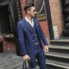 Men's Suits Mens 3 Piece Royal Blue Suit Wedding For Men 2023 Party Dress Tuxedo Groom