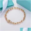 Braccialetti con ciondoli Bracciale doppio in oro 18 carati per le donne Moda Lusso Esigner Ol Style Bangle Party Gioielli da sposa Consegna di goccia Otrjz