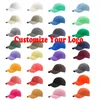 Ad özelleştirilmiş snapback şapkalar logosu işlemeli beyzbol unisex ayarlanabilir pamuk