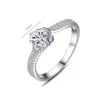 S925 Pierścień srebrny klasyczny pełny diament marka cyrkonu projektant luksusowy pierścionek europejski mody pierścionka weselna pierścionka biżuteria Walentynki Gift SPC