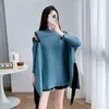 Pulls pour femmes Cape châle pull pull en tricot lâche femmes printemps et automne gland fermeture éclair à manches longues solide poncho femme