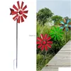 Garden Decorations Garden Decorations 28In Wind Spinner Decorative Lawn Ornament Mill Scpture Metal Windmill For Yard Outdoo Dhgarden Dhhem