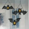 Other Event Party Supplies Halloween Bat Hanging Light Resin Plastic Bat Lantern Pendant Outdoor Indoor Horror Festival Yard Decoration Party Props Home 231017