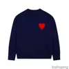 Fashion Amisweater Paris Sweater Mens Designer Knitted Shirts Long Sleeve French High Street Embroidered a Heart Pattern Round Neck Knitwear Men Women Am S-xlx0w8