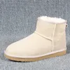 Real Sheepskin 483 Wool Ladies Snow Fur Warm Low-cut Shoes Slippers Man Women Winter Short Boots Super Mini 231018