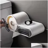 Toilet Paper Holders Mtifunctional Toilet Paper Holder Rack Waterproof Wall-Mounted Tissue Box Roll Storage Bathroom Accesso Dhgarden Dhjvs