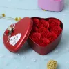 Valentines Day Gift 9PCS Rose Soap Flowers Party Favor Scented Bath Body Petal Foam Artificial Flower LL