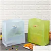포장 가방 도매 단색 샐러드 가벼운 음식 비닐 봉지 디저트 포장 식품 베이킹 베이커리 케이크 토트 화장품 가방 DHVR9
