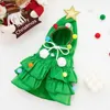 Dog Apparel Pet Costume Puppy Christmas Cloak With Star And Pompons Cat Santa Cape Hat Party Cosplay Dresses For Cats Small Dogs