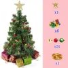 Christmas Decorations 23 Inch Tabletop Mini Tree Set Star Treetopper Decorated Gift Boxes Hanging Ornaments Table Pine 231017