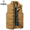 Gilet da uomo spesso caldo gilet invernale per uomo in cotone autunno maschio casual giacca senza maniche con bottoni solidi classico da viaggio da uomo Brand327G