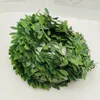 Decorative Flowers 7.5m Imitation Blue Green Leaf Rattan Shapable DIY Wedding Home Garden Decoration Garland Wreath Accessories Wire Plastic