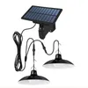 Luzes de arma candelabro solar ao ar livre à prova d'água lâmpada LED lâmpada pendente de cabeça dupla decorações com controle remoto para galpão interno Barn Roo 231018