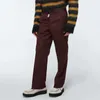 Men's Pants Wine Red Slim Straight Casual Trendy Korean Version British Style Fashion Large Size