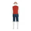 Film Luffy cosplay kostium anime małpa d luffy cosplay mundury koszulki spodne