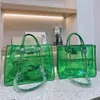 2024SS beach bags jelly handbags unisex summer holiday bags luxurys shopping bags Transparent bag 230210