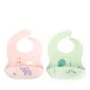 Table Napkin Solid Feeding Cartoon Animal Print Girl Boy Bibs Burp Cloths Soft Waterproof Baby Silicone Bib Stuff