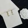 Designer De Mode De Luxe Boucle D'oreille Argent Or Lettres boucle d'oreille marque boucles d'oreilles Bijoux pour femmes Pour les filles cadeau de mariage de qualité supérieure avec boîte-cadeau