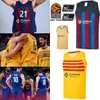 Gedrucktes Basketball-Trikot von Lassa Baloncesto 31 Rokas Jokubaitis 20 Nicolas Laprovittola 6 Jan Vesely 21 Alex Abrines 14 Willy Hernangomez 33 Nikola Mirotic Liga A