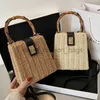 Сумки через плечо, бамбуковая плетеная сумка, женская соломенная плетеная сумка, ретро-сумка, украшенная бисером, сумка через плечоcatlin_fashion_bags